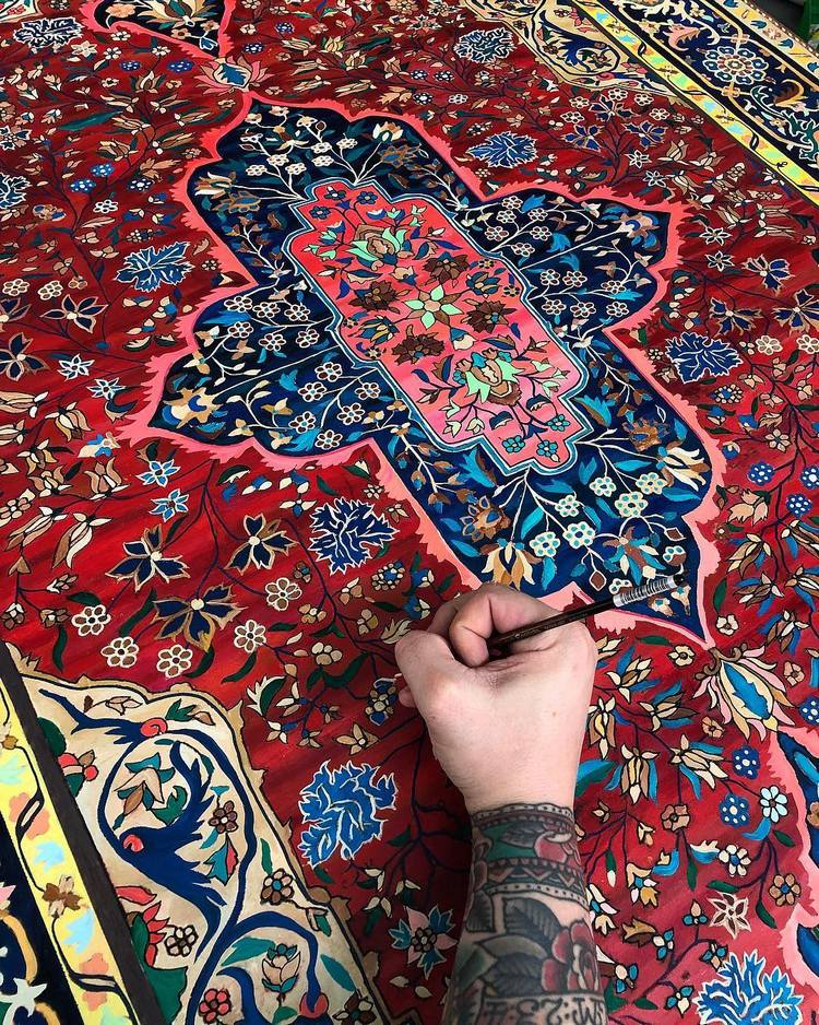 تابلو نقاشی های فرش ایرانی : تی پی بین