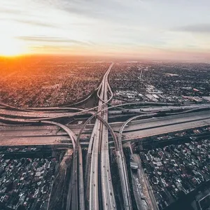 تصاویر هوایی از طلوع و غروب لس آنجلس