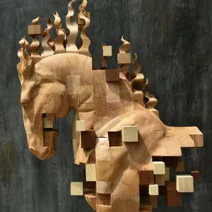 مجسمه های چوبی پیکسلی